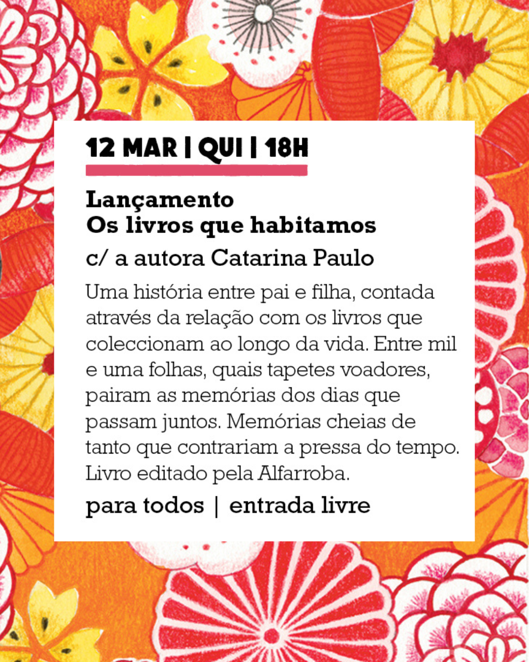 Lançamento Os livros que habitamos